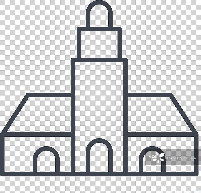 与南方相关的绿色灯塔图标图片素材