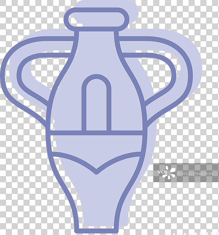 与南非相关的图标花瓶，双色设计图片素材