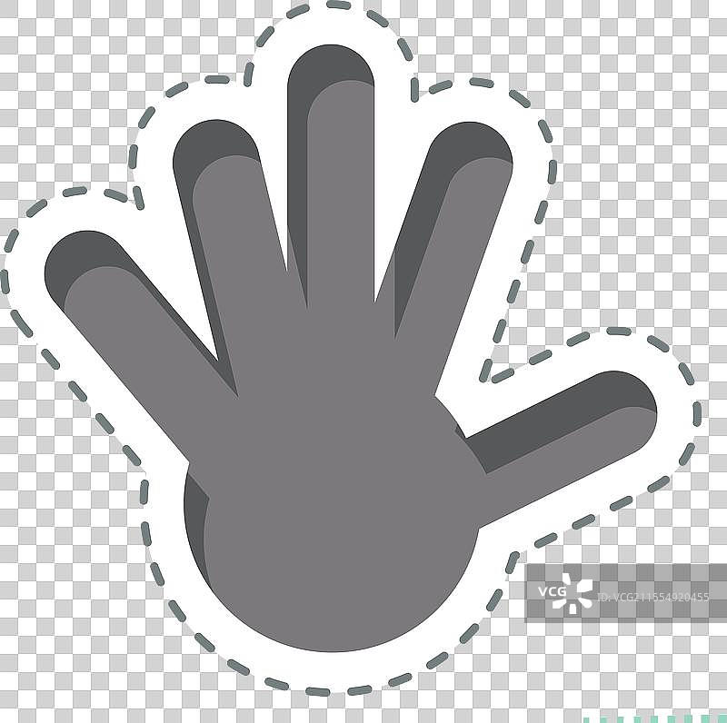 与南非相关的剪手贴纸线条图片素材