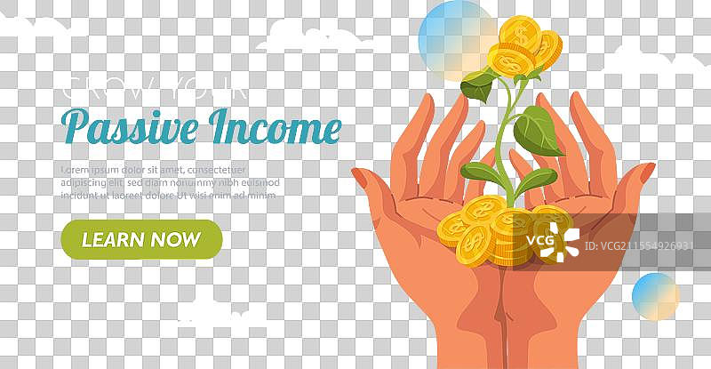 被动收入海报图片素材
