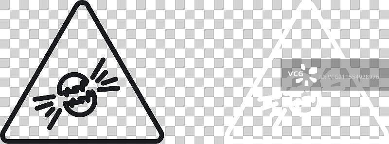 爆炸物危险标志图标集警告图片素材