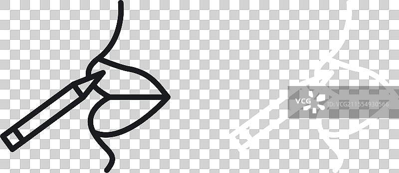 唇线笔图标集化妆美容产品图片素材