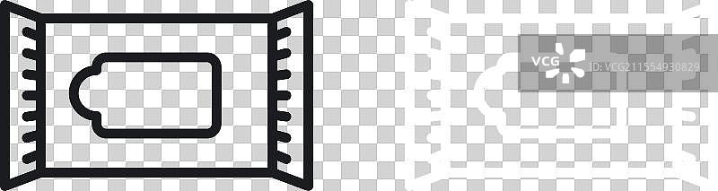 卸妆湿巾图标集 皮肤美容产品图片素材