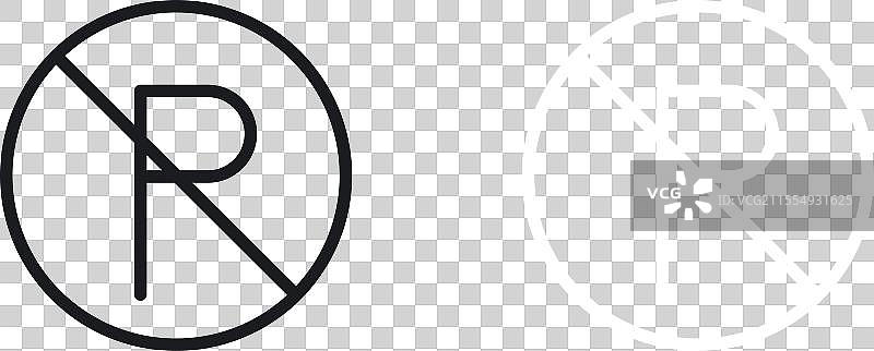 禁止停车标志图标集图片素材