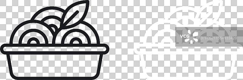 意大利面图标集，意大利面盘子，碗，食物图片素材