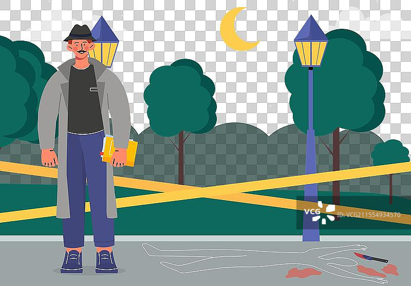 谋杀侦探概念图片素材