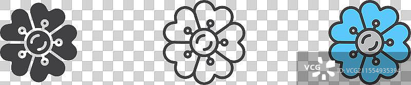 野玫瑰图标集，玫瑰果，花瓣，健康图片素材