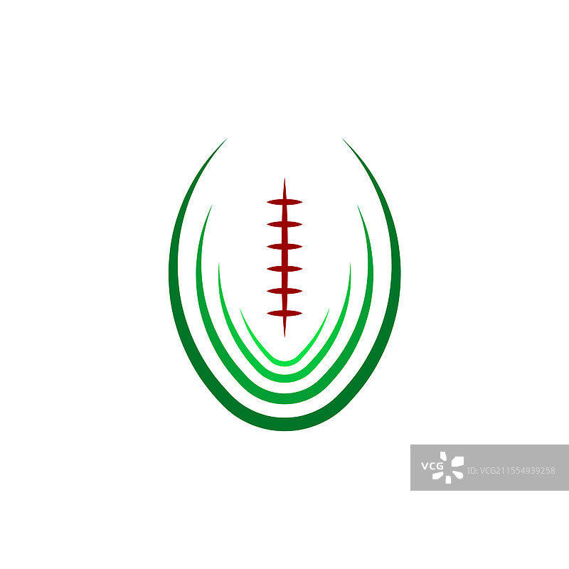 绿色橄榄球运动标志图标符号图片素材