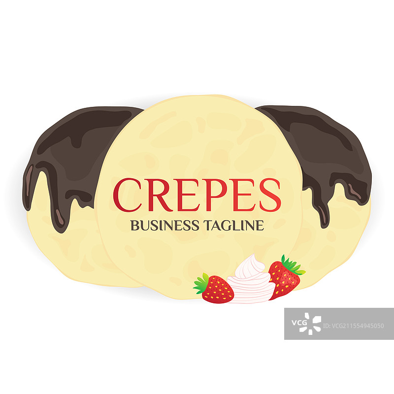 可丽饼或煎饼标志图片素材