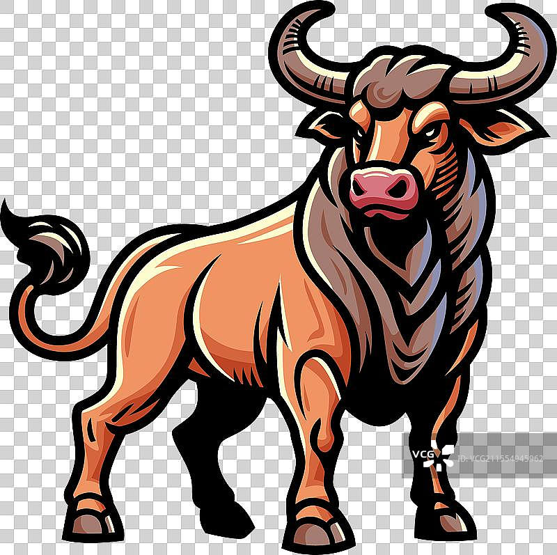 水牛吉祥物卡通牛图片素材