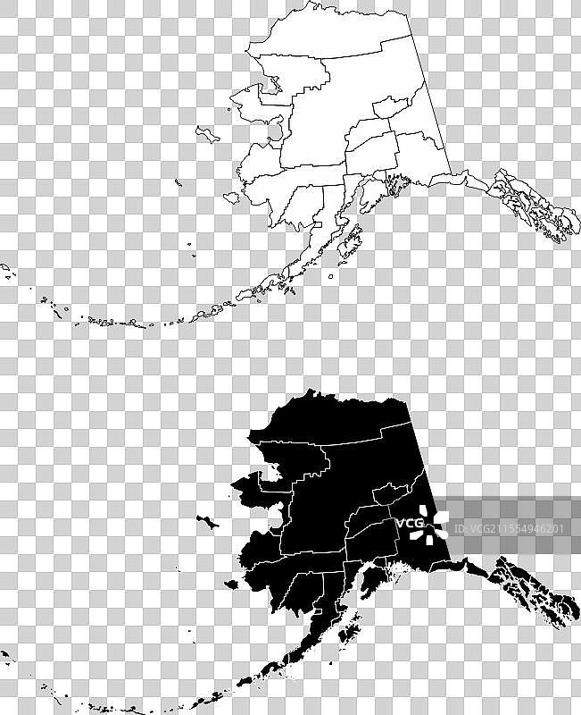 阿拉斯加行政地图图片素材