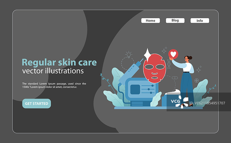 常规护肤的女性象征着关怀与呵护图片素材