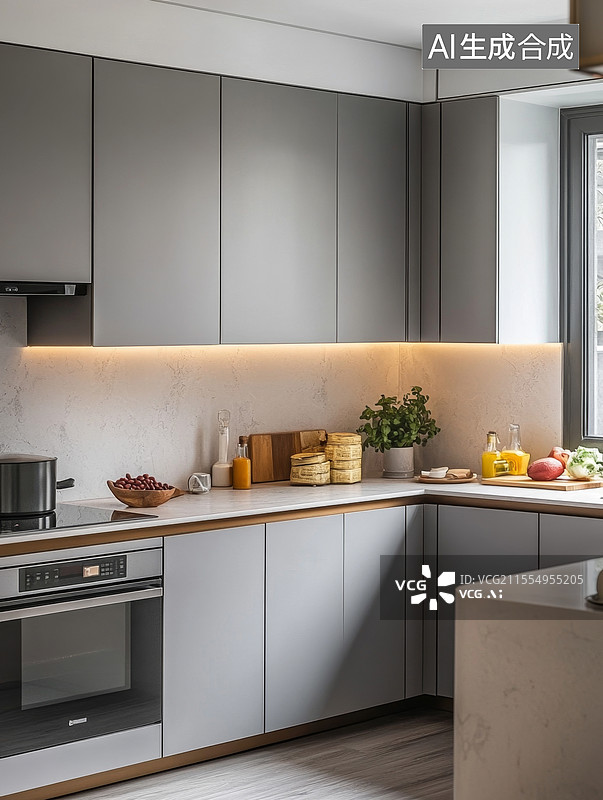 【AI数字艺术】现代简约厨房设计图片素材