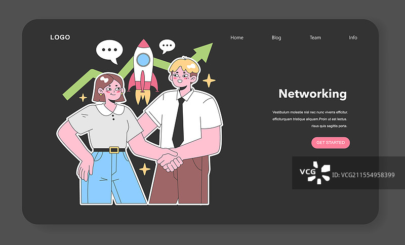 年轻专业人士在主题下交流图片素材