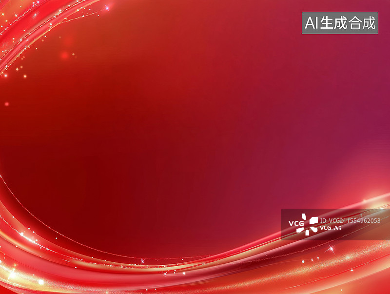 【AI数字艺术】红色光芒流动背景图片素材