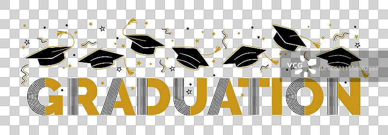 方形学术毕业祝贺标志图片素材