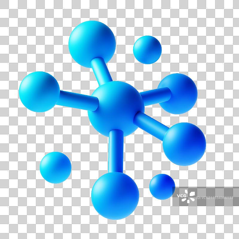 代表数据结构的3d蓝色科技图标图片素材