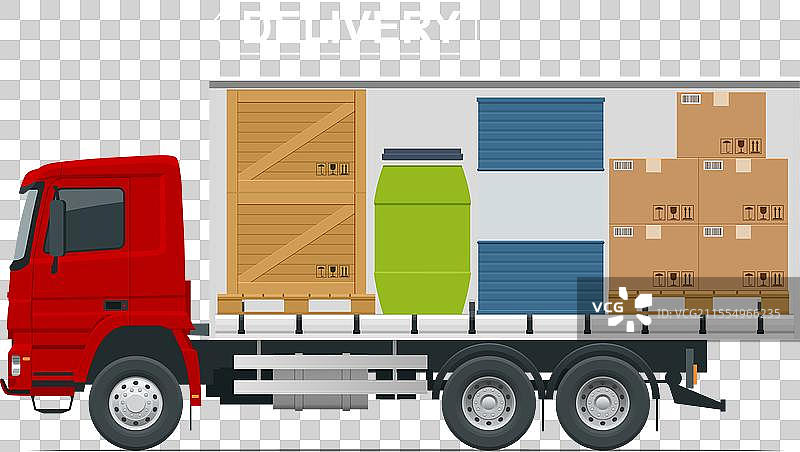 整车运输物流系统货物图片素材