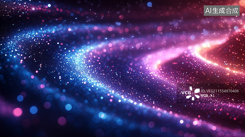 【AI数字艺术】炫彩粒子流光背景图片素材