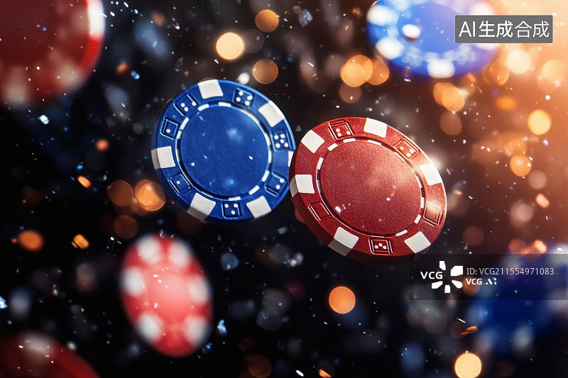 【AI数字艺术】各色的筹码图片素材