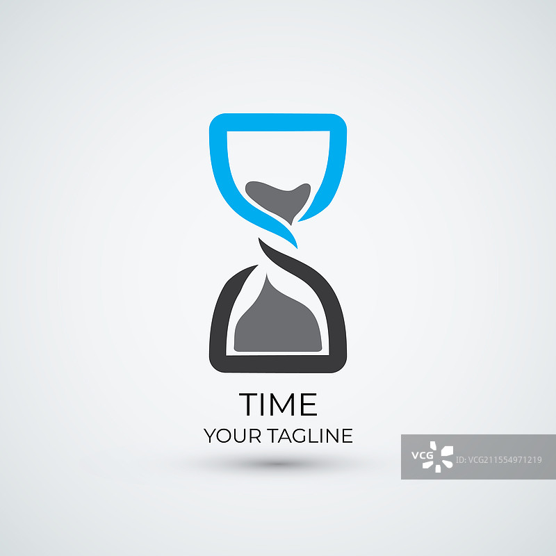 沙漏时钟标志设计模板图片素材