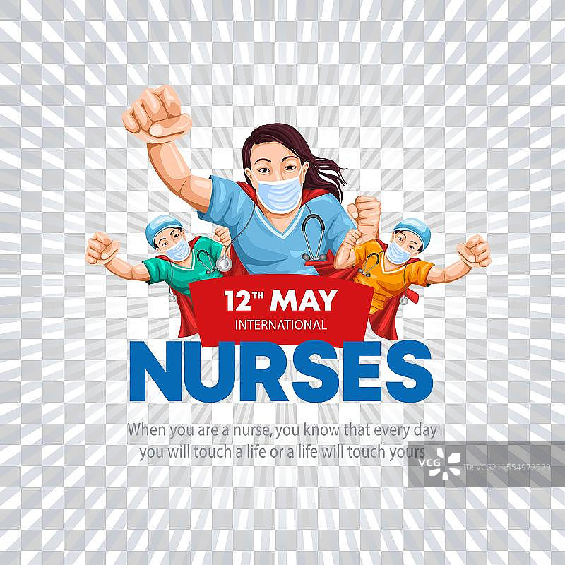 快乐的国际护士节，超级英雄护士图片素材