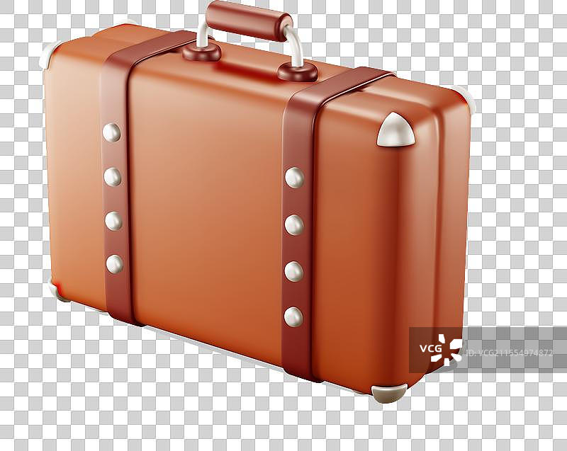3D复古旧旅行箱孤立展示图片素材