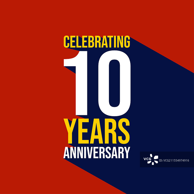 庆祝十周年纪念的模板设计图片素材