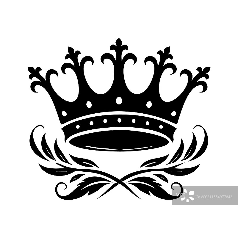 王冠轮廓图标符号图片素材