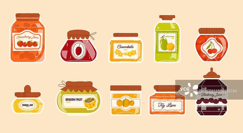 自制有机甜浆果果酱图片素材
