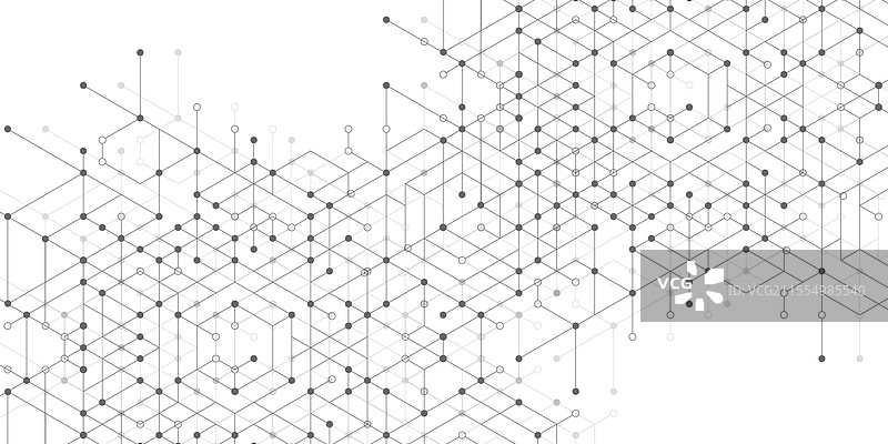六边形数字抽象背景科技图片素材