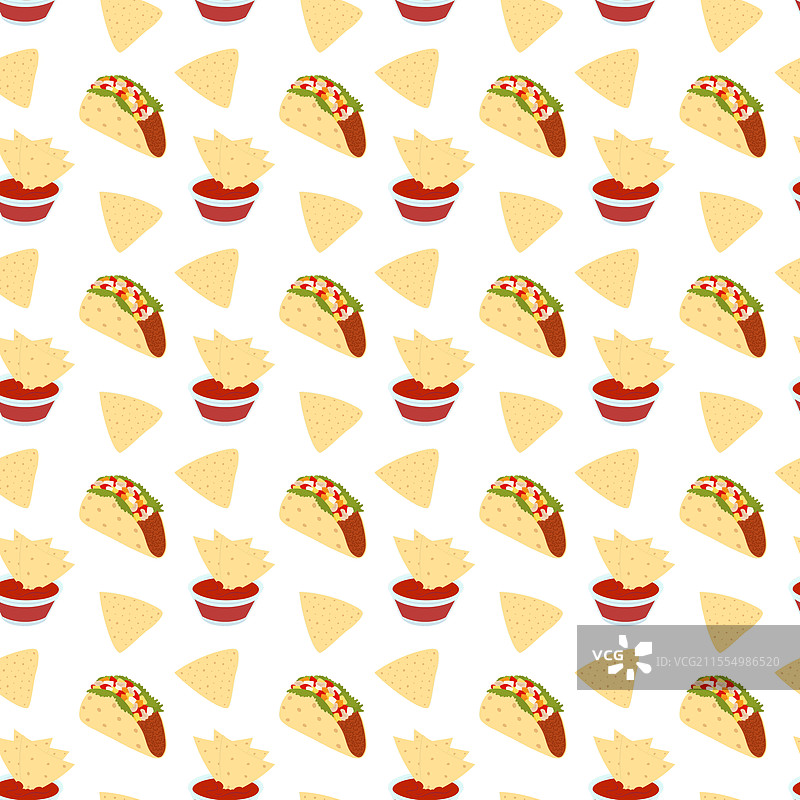 墨西哥玉米饼肉馅和玉米片图片素材