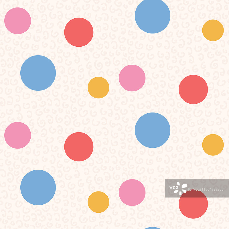 圆点无缝图案圆形彩纸屑图片素材