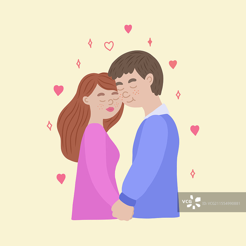 一对恋人拥抱，庆祝情人节图片素材