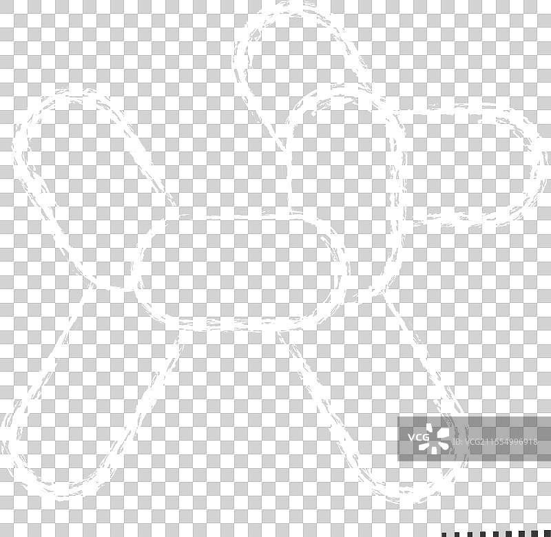 与游行相关的气球狗图标，粉笔画风格图片素材