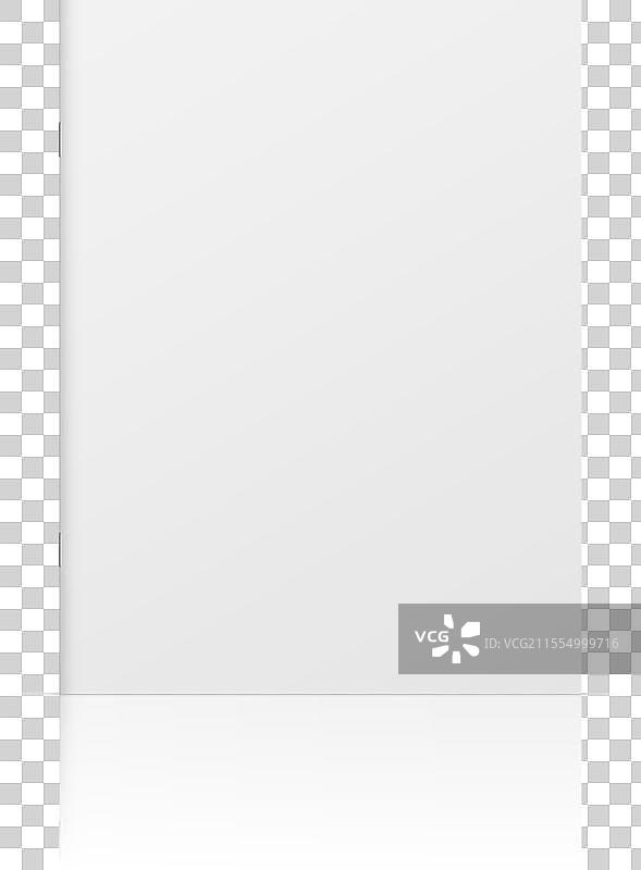 逼真的白色立体杂志模型展示图片素材