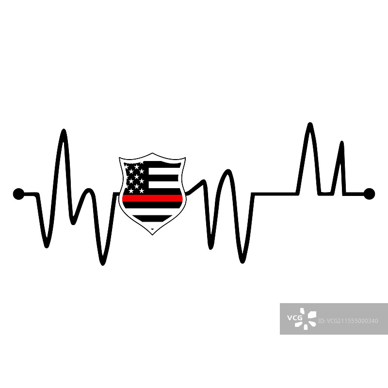 蓝色细线心跳图片素材