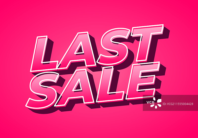 粗体的最后促销文本效果图片素材