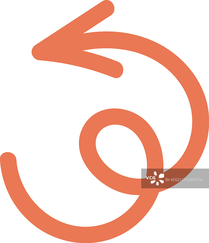 卷曲箭头线性指针涂鸦图片素材