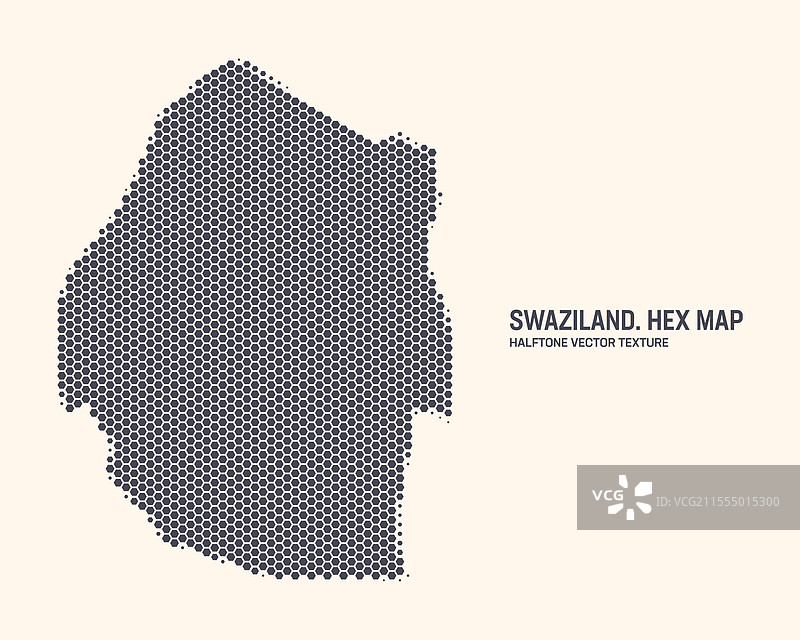 斯威士兰地图六边形半色调图案图片素材