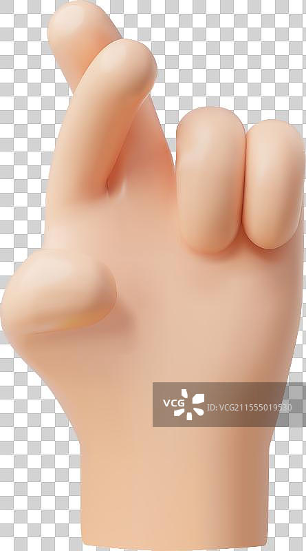 双手交叉的手势 3D 表情符号图片素材