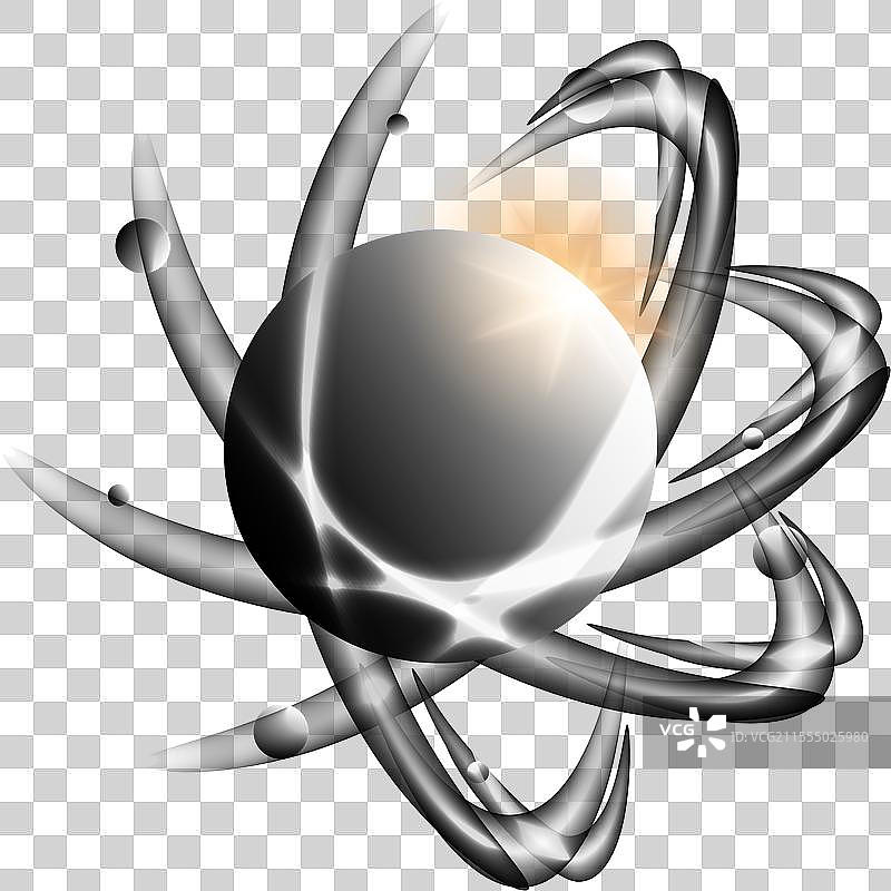 化学原子发光模型图片素材