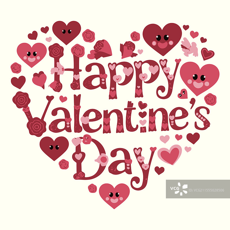 时尚的情人节服装字母设计图片素材