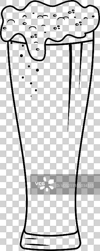 带啤酒饮料的隔热玻璃图片素材