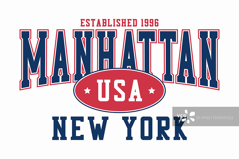 曼哈顿纽约市T恤印刷设计图片素材