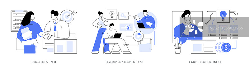 孤立的创业公司卡通图像图片素材