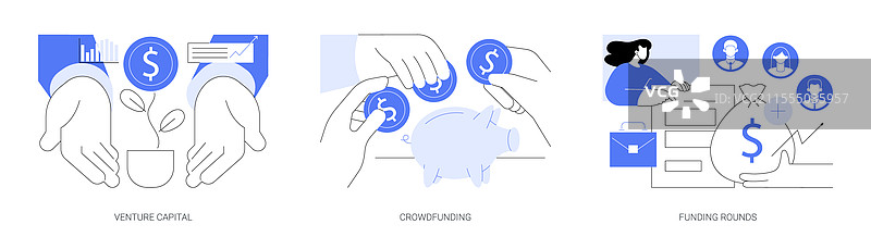 孤立的创业融资卡通图像图片素材