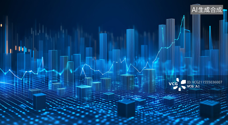 【AI数字艺术】科幻光影城市背景图图片素材