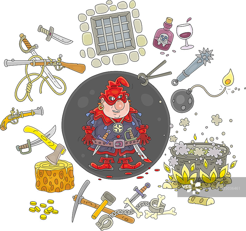 愤怒的刽子手和他的工具图片素材