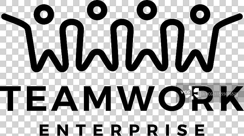 四口之家团结的标志图标图片素材